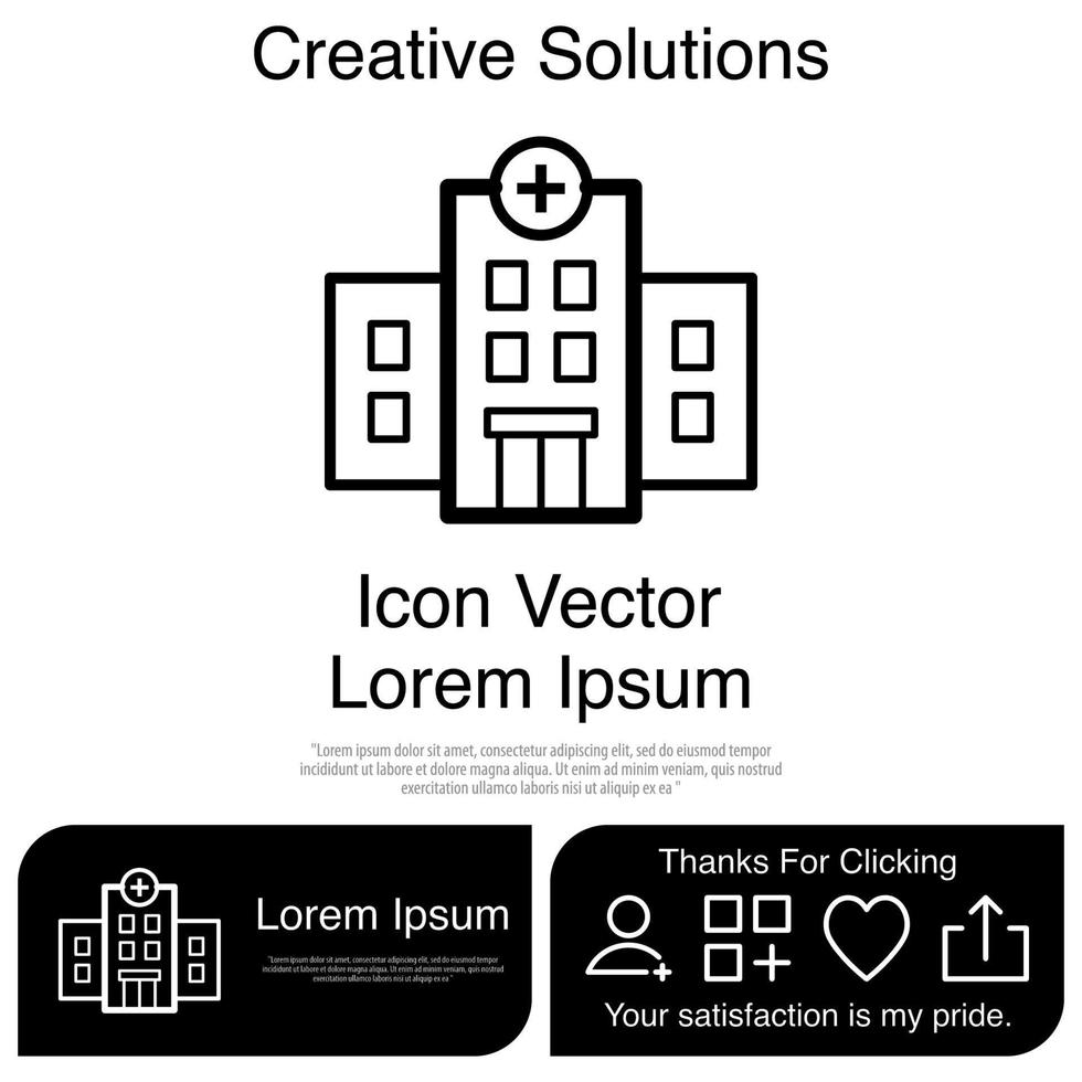 Hospital Building Icon EPS 10 vector