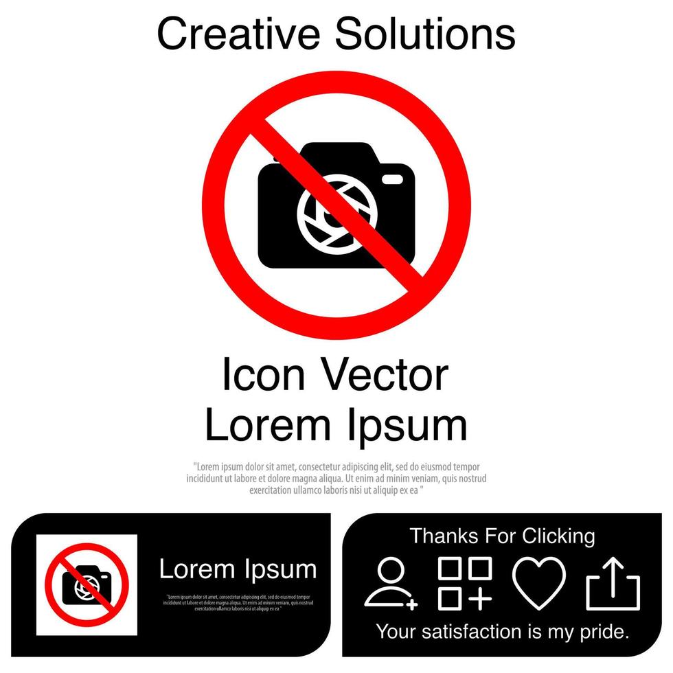 No Camera Icon EPS 10 vector