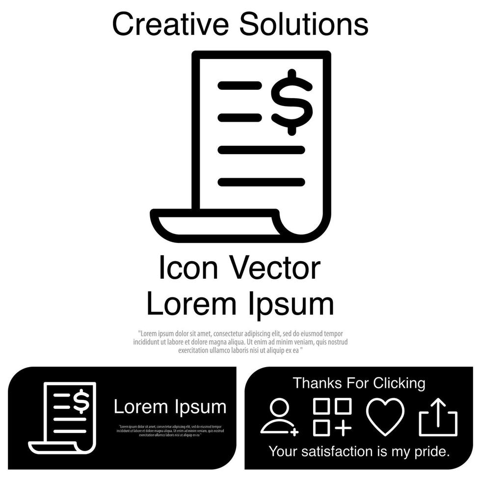 Bill Icon Vector EPS 10