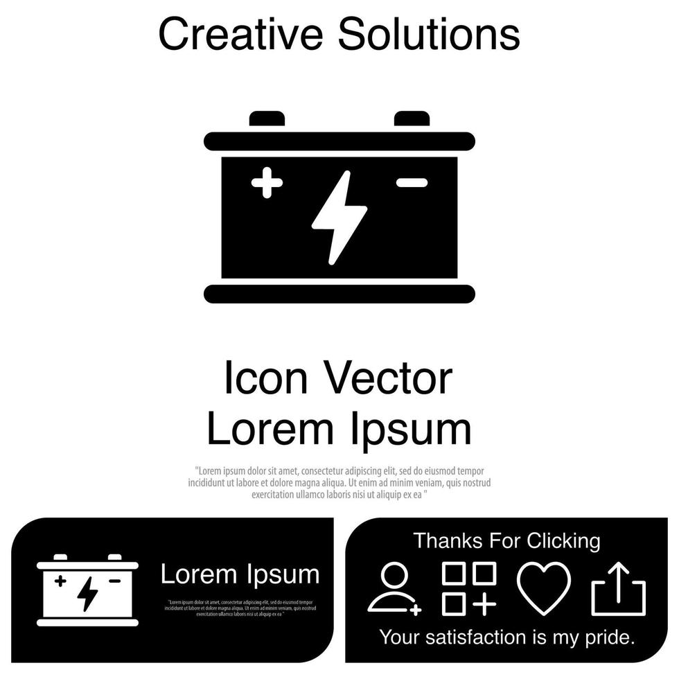 Car Battery Icon EPS 10 vector