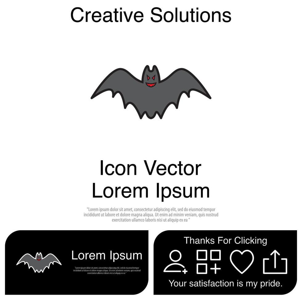 Bat Icon EPS 10 vector