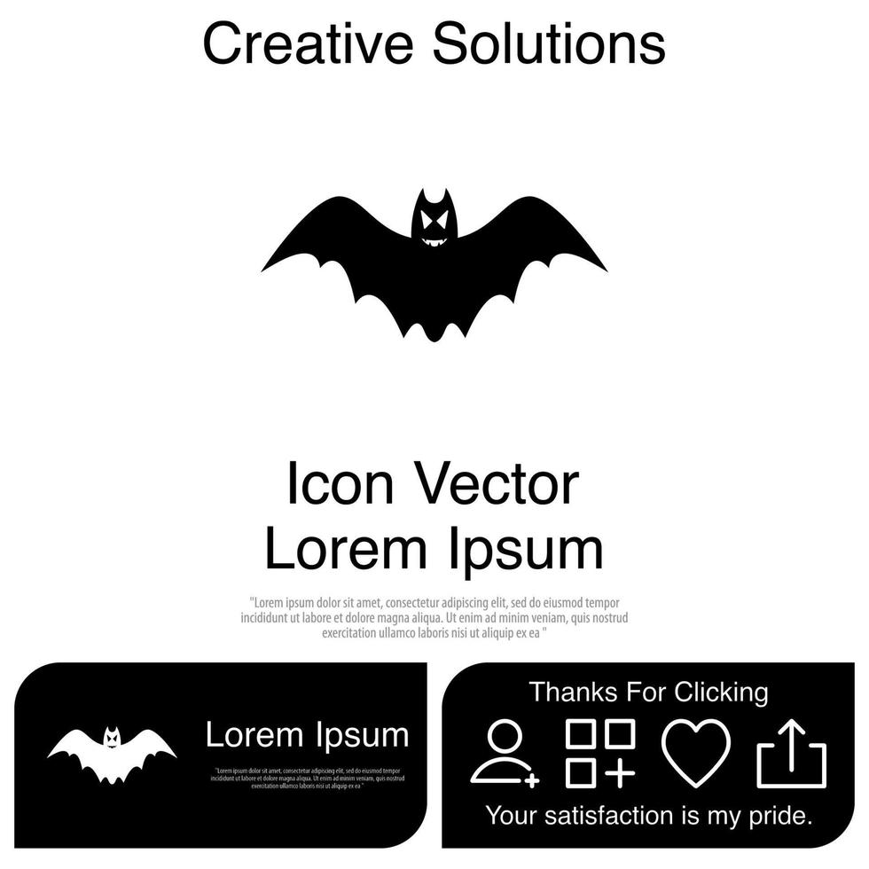 Bat Icon EPS 10 vector