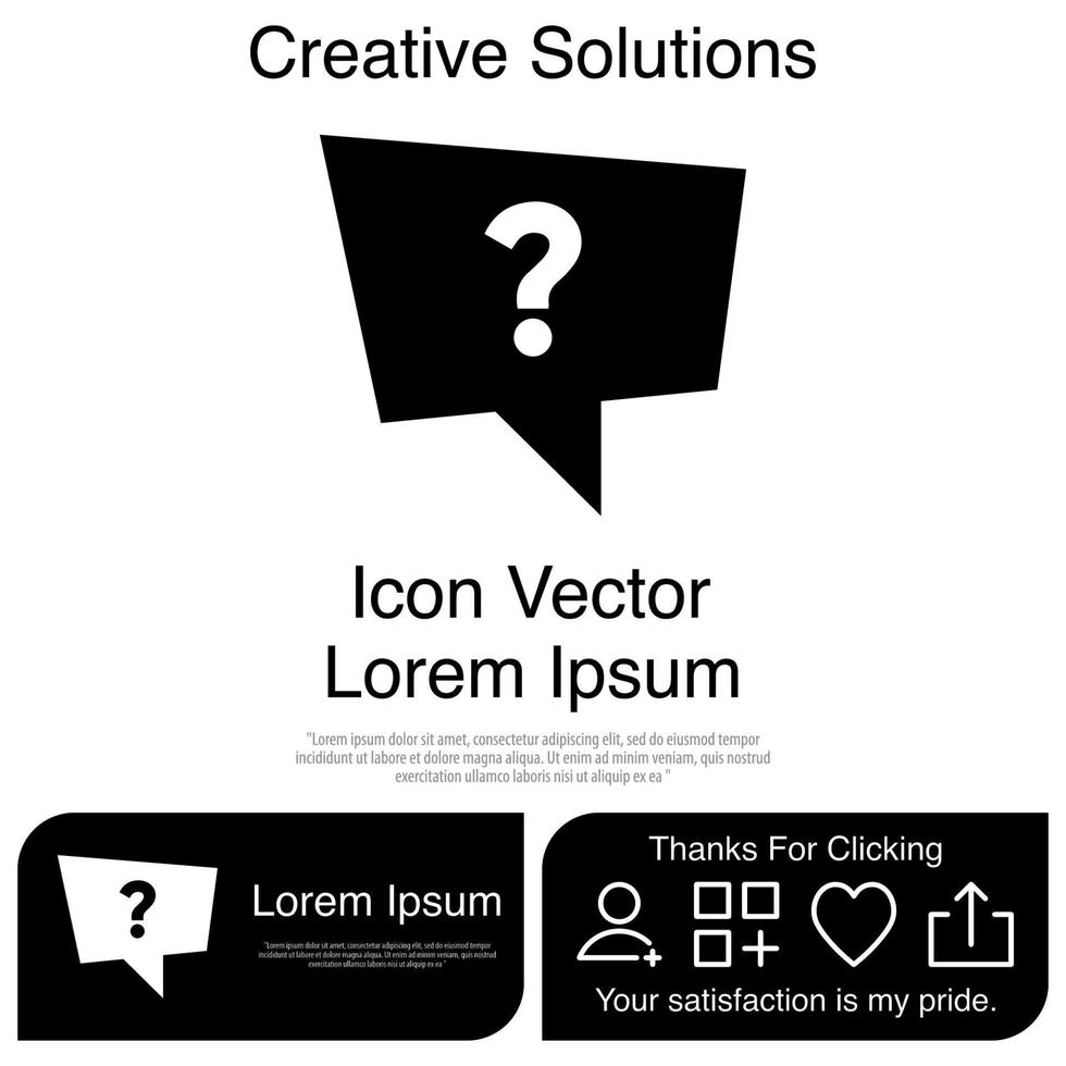 Question Mark In Bubble Icon EPS 10 vector