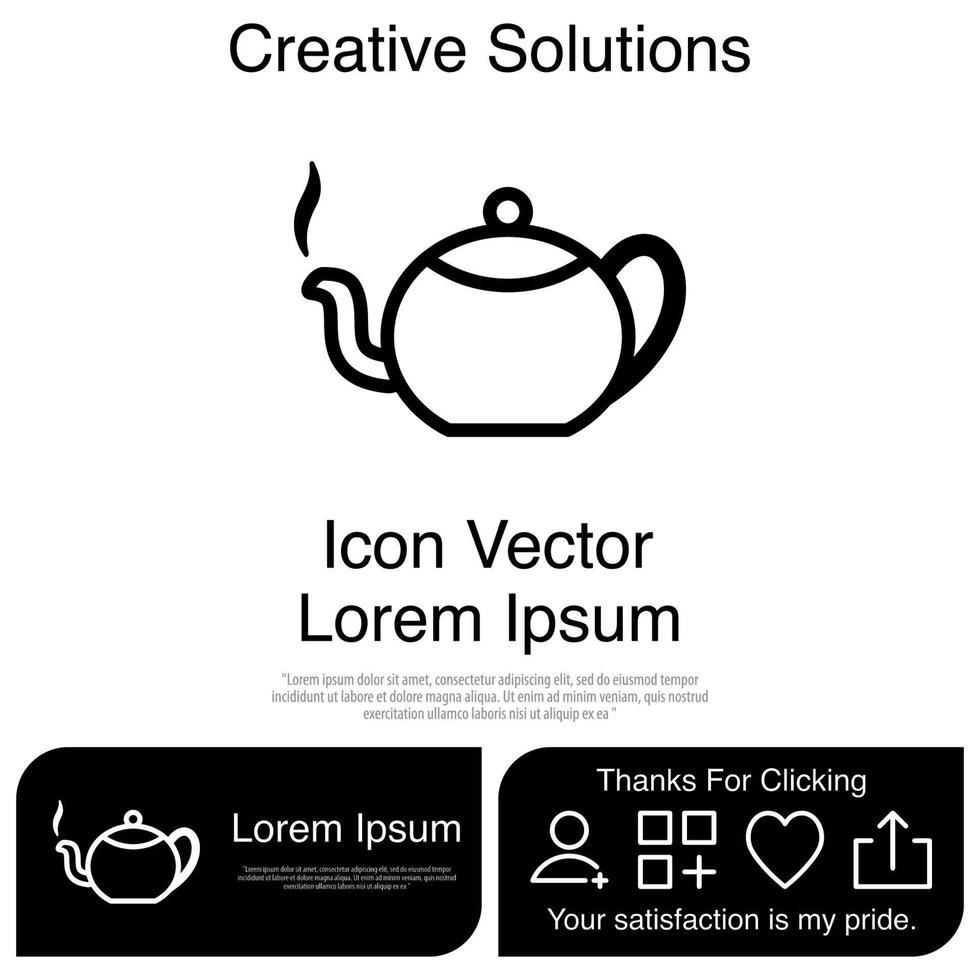 Teapot Icon EPS 10 vector