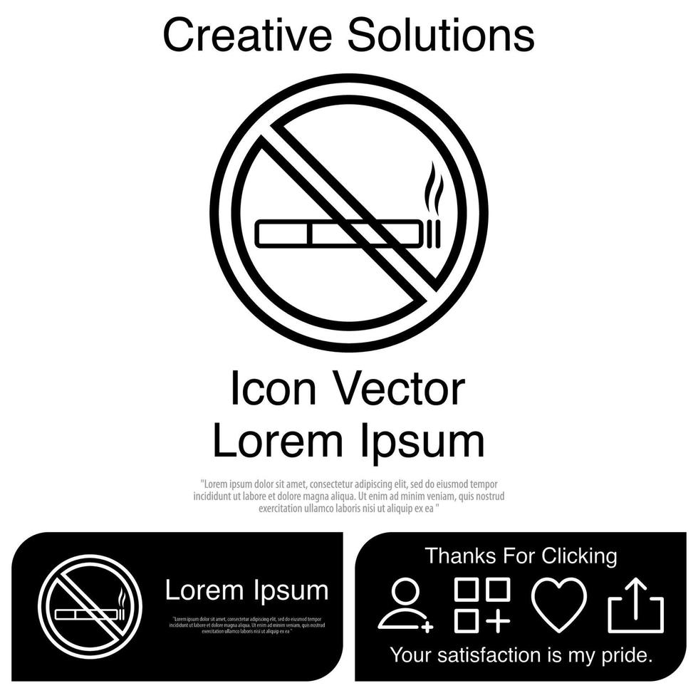 No Smoking Icon EPS 10 vector