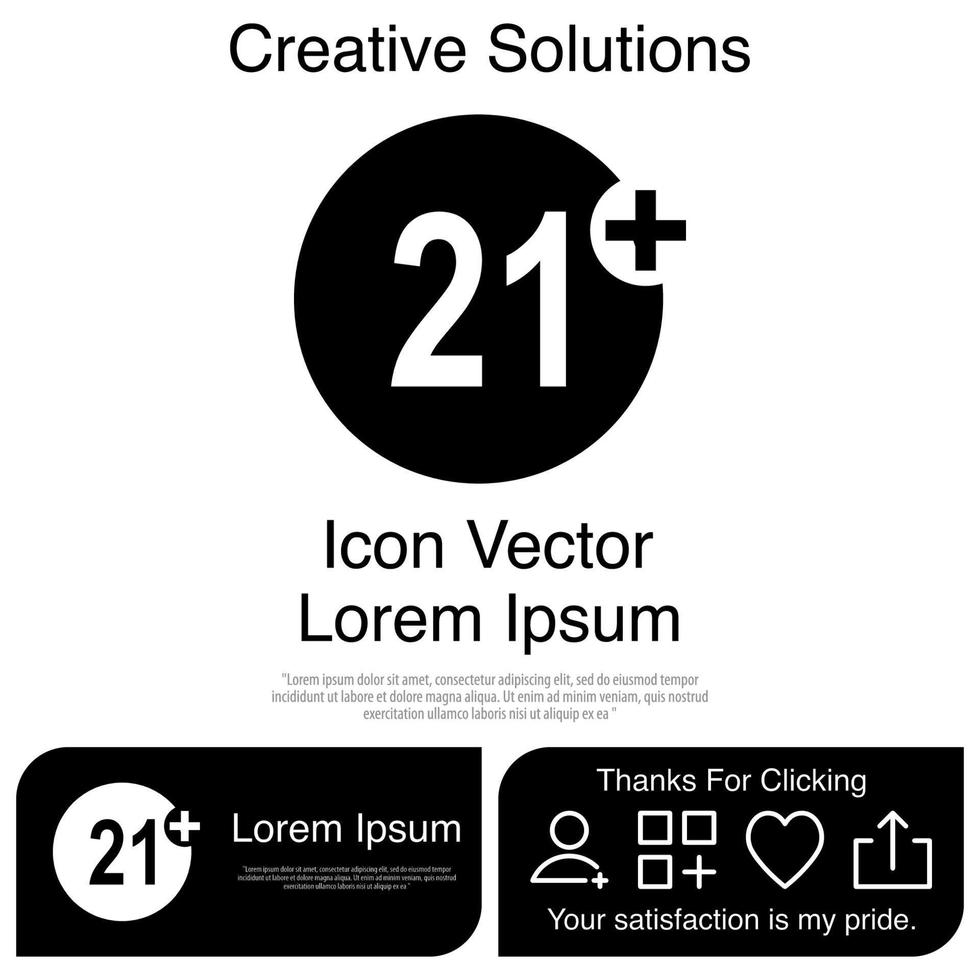 Under 21 Years Icon EPS 10 vector