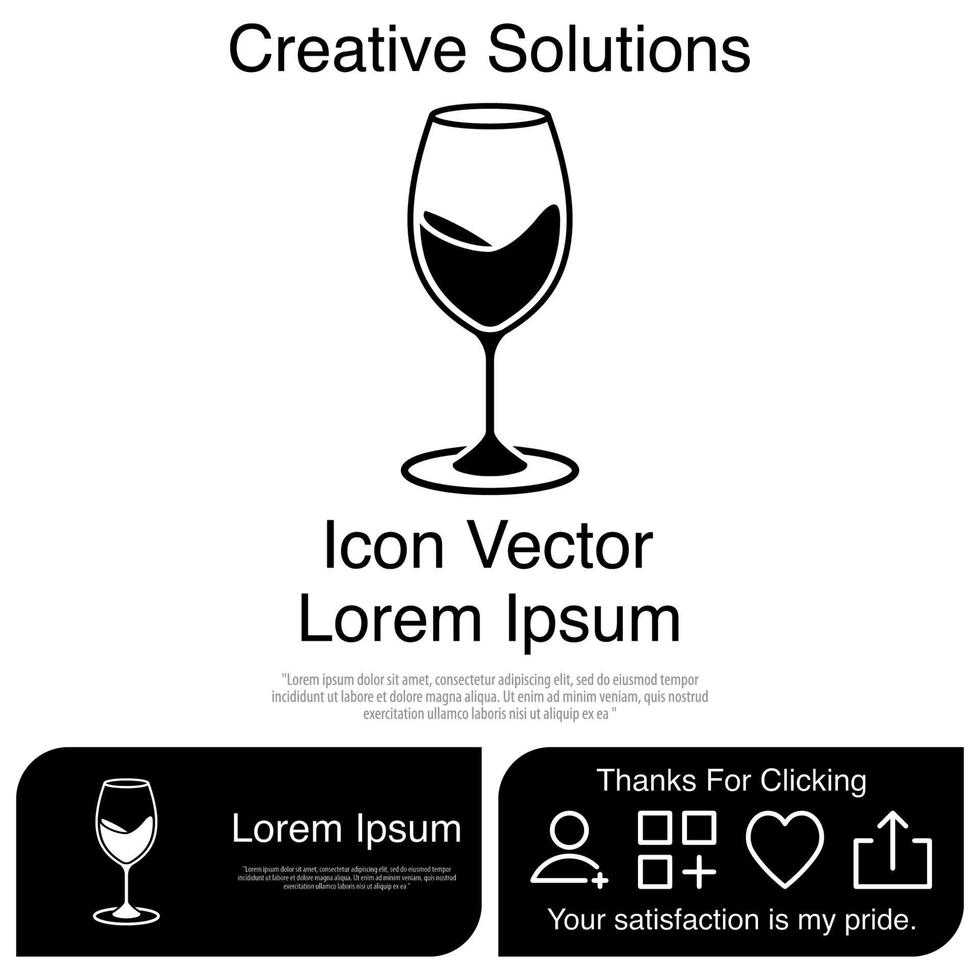 Wine Glass Icon EPS 10 vector