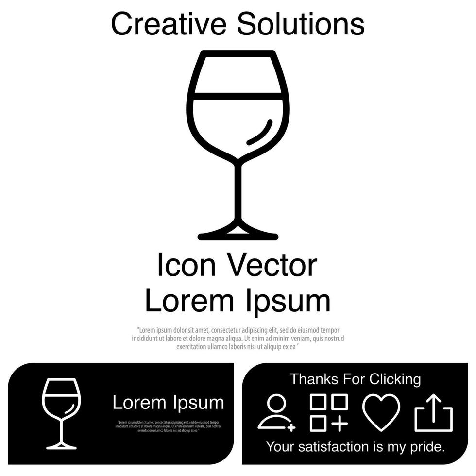 Wine Glass Icon EPS 10 vector