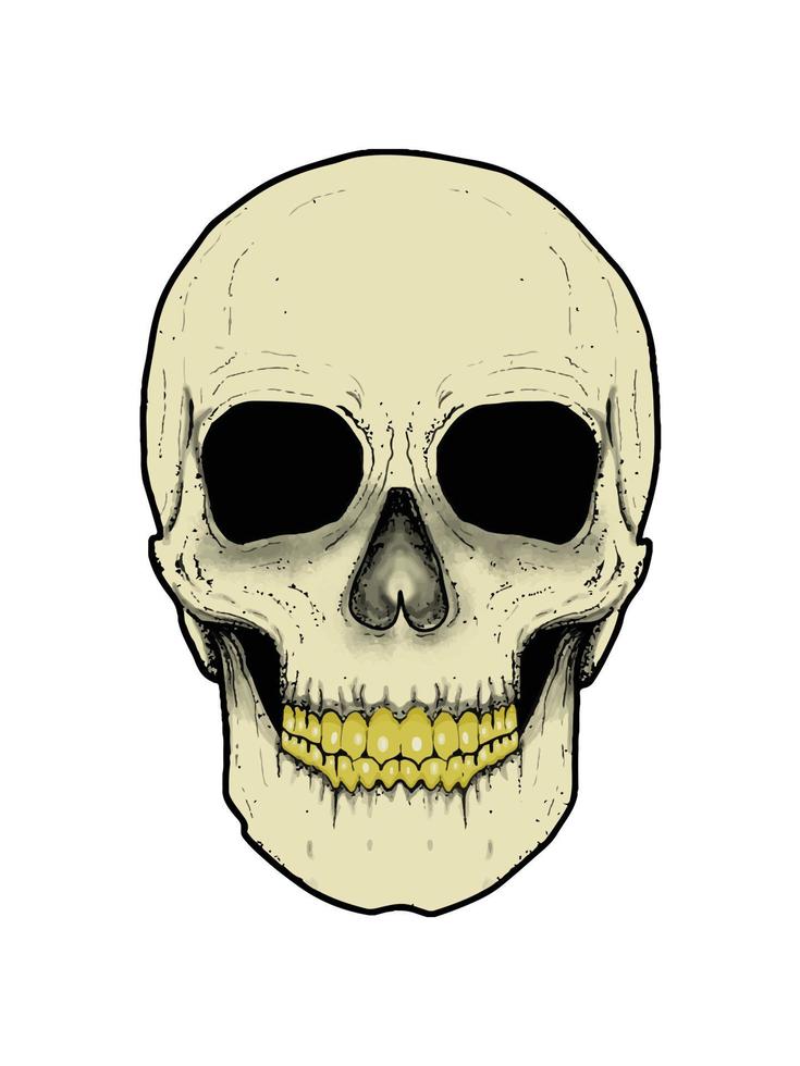 Skull illustration high detail, eps file. suit for apparel and poster vector