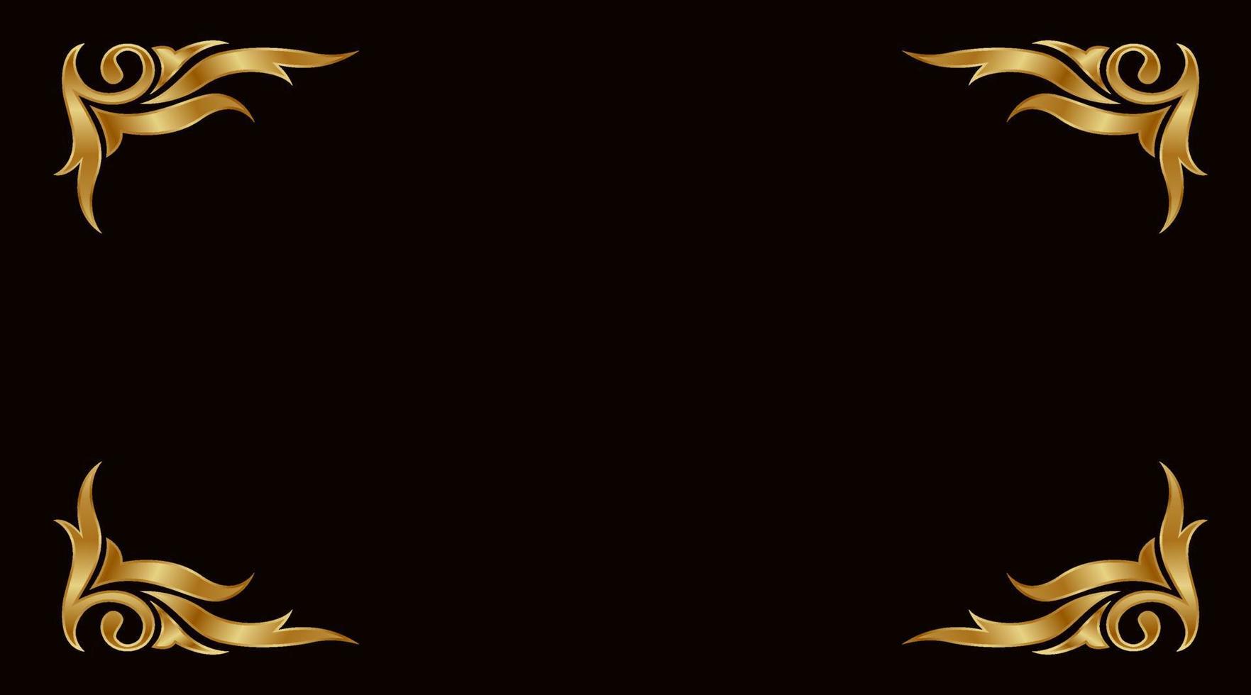 ornament vector golden corner decoration