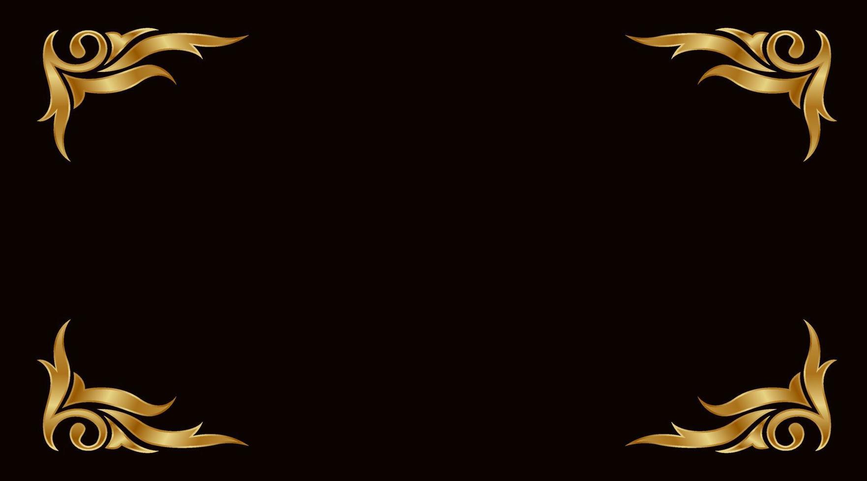 ornament vector golden corner decoration