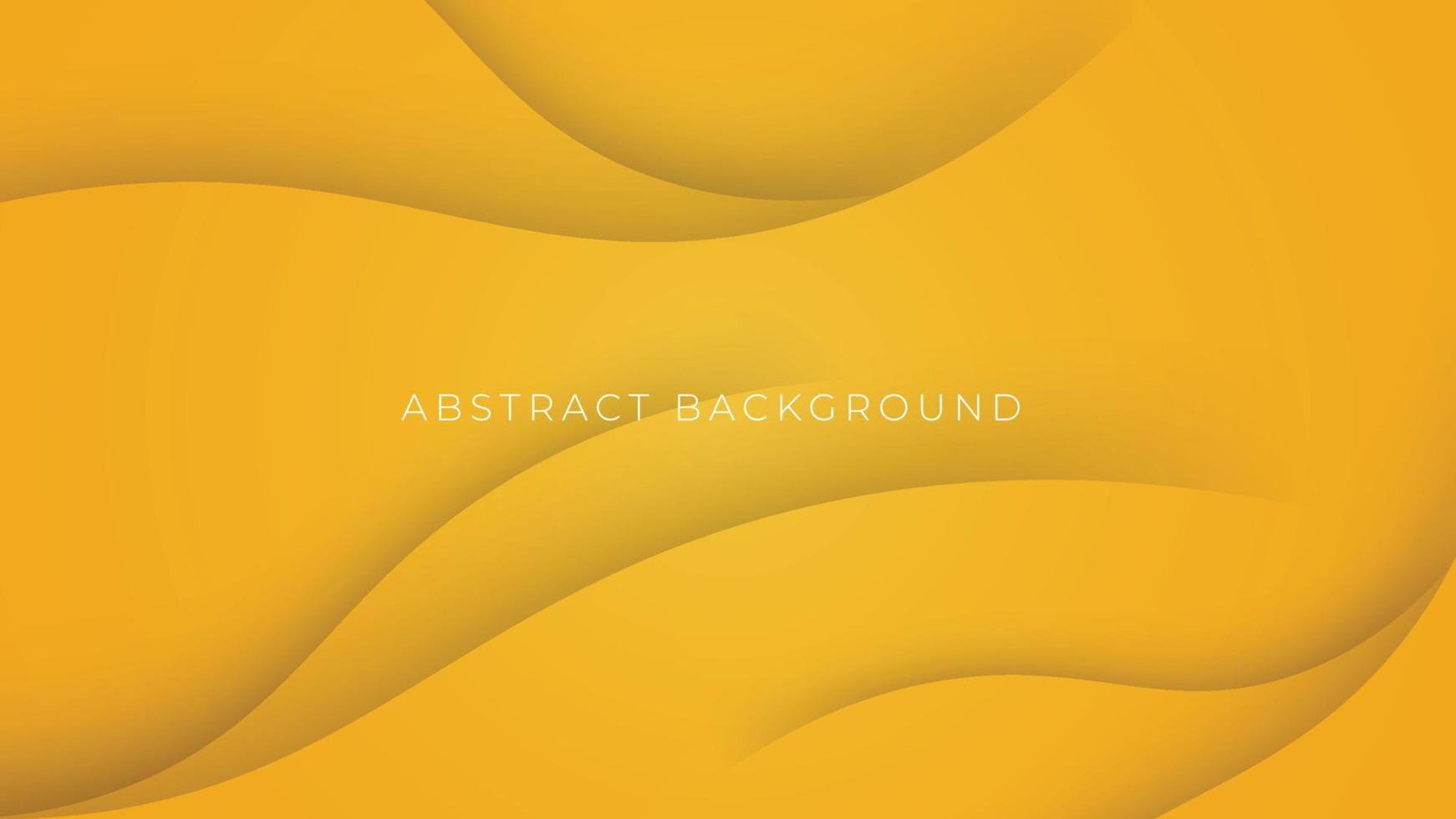 Abstract yellow background with smooth lines. Vector illustration