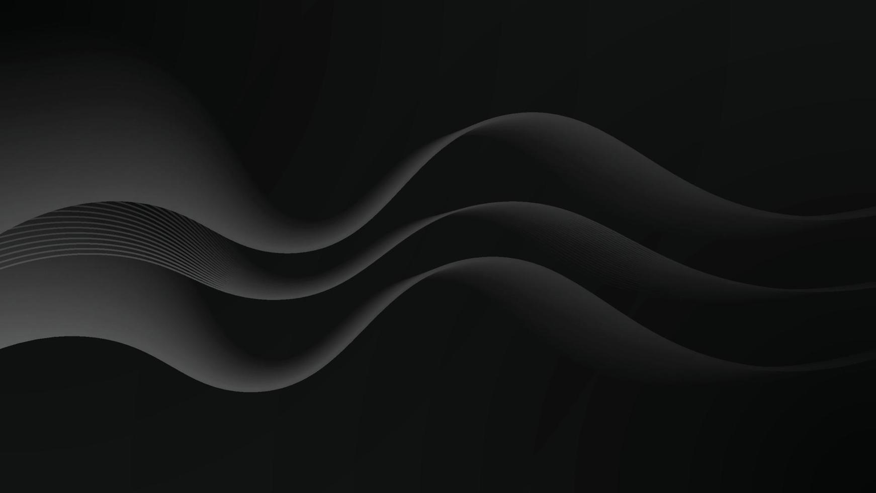 Abstract background of black elements. Premium background for poster, banner, wallpaper and futuristic design concepts. Smooth and flow fluid vector illustration