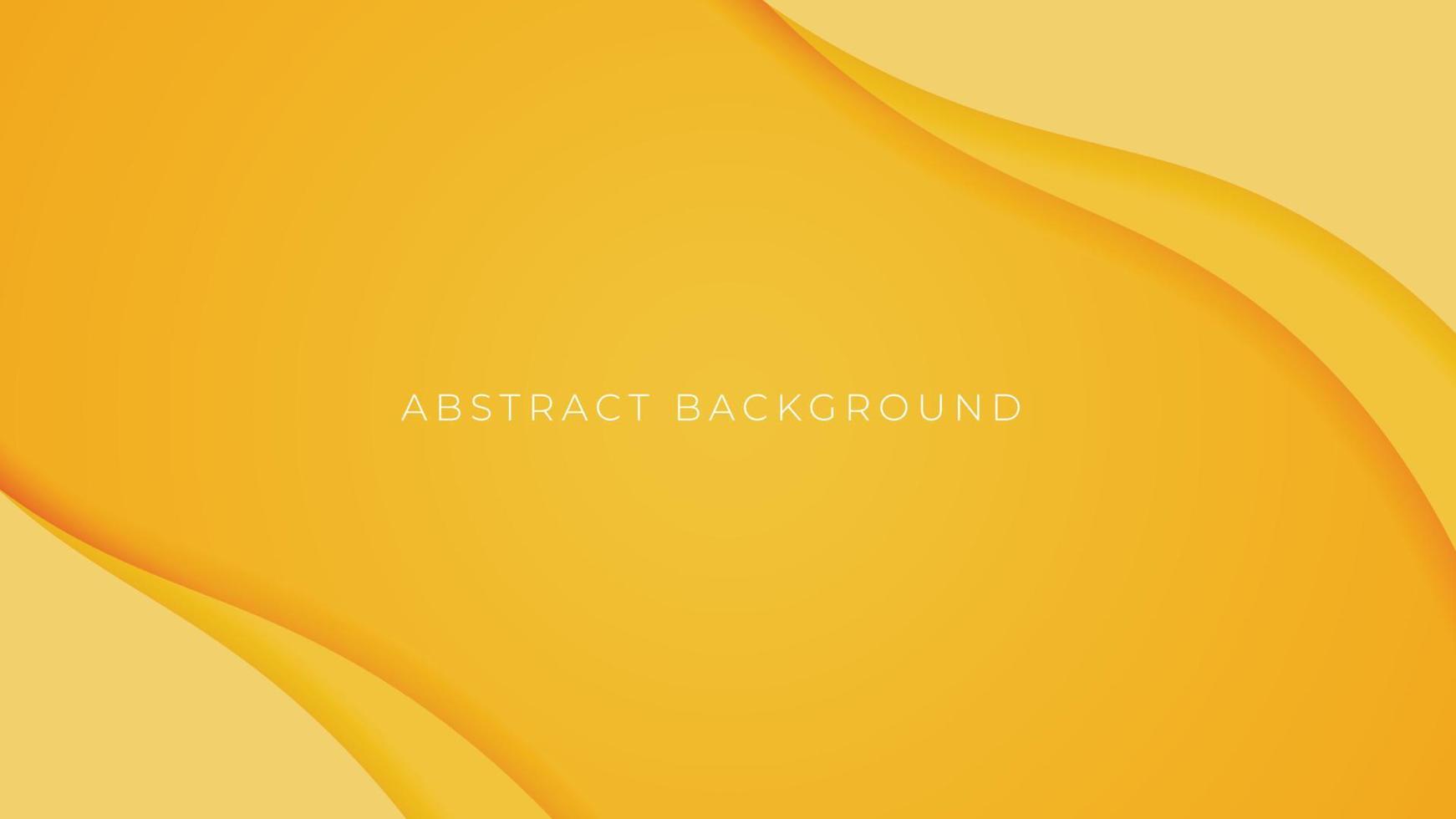 Abstract yellow background with smooth shapes. Papercut Effect vector