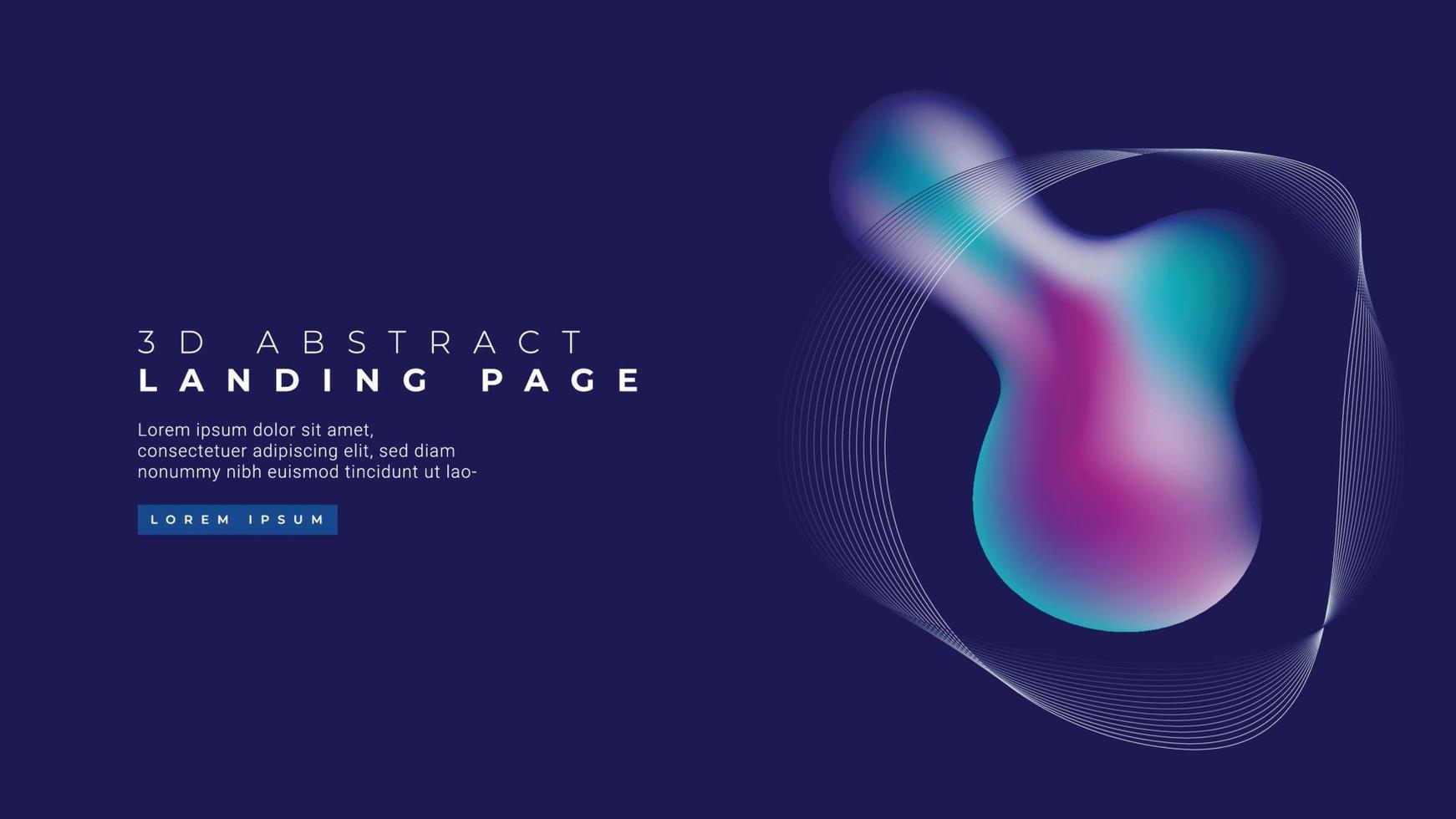 Liquid color background design. Modern gradient blue fluid landing page. Gradient shapes composition. Futuristic design banner vector