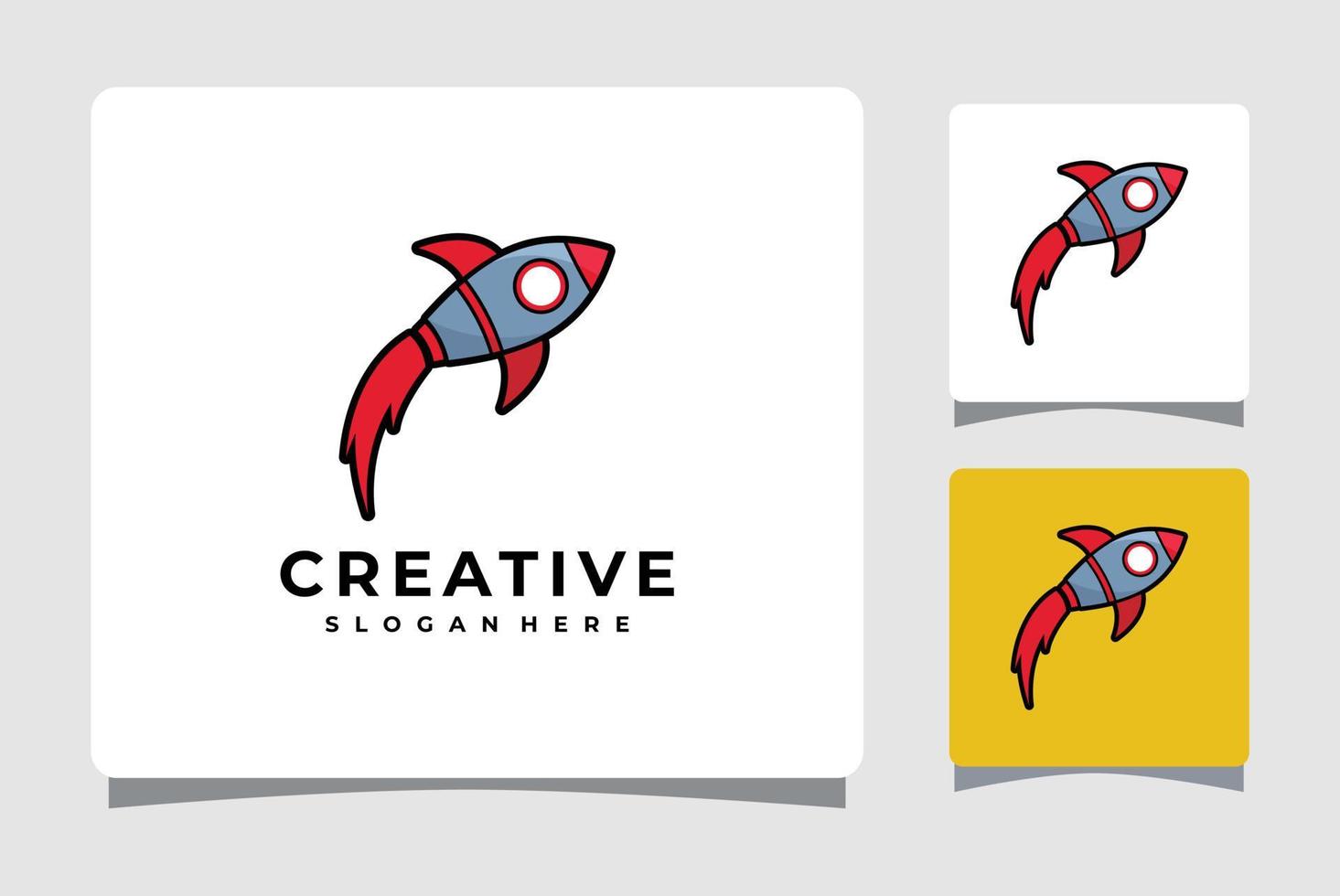 inspiración de diseño de plantilla de logotipo de cohete creativo vector