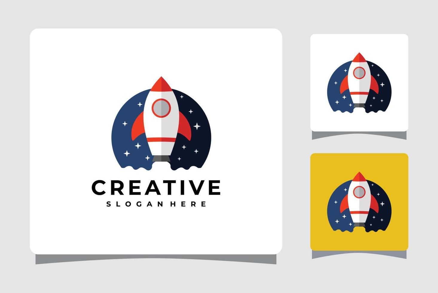 Creative Rocket Logo Template Design Inspiration vector