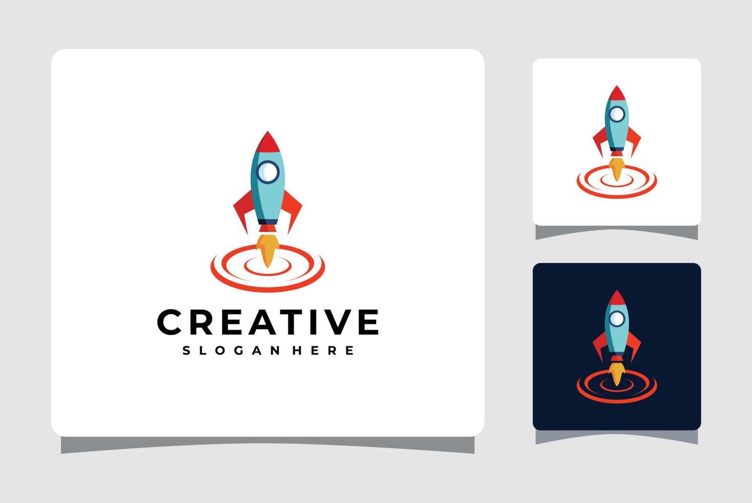 Creative Rocket Logo Template Design Inspiration vector