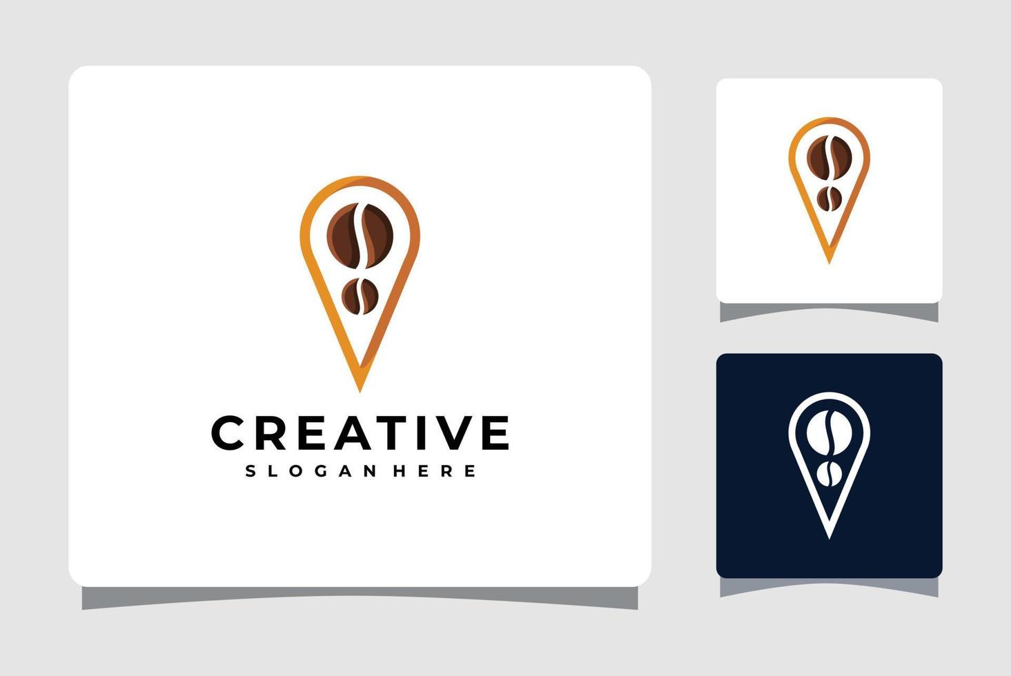 Coffee Pin Location Logo Template Design Inspiration vector