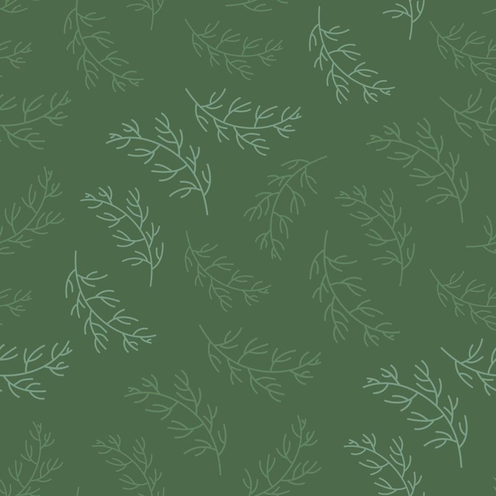 Cute botanical pattern. Seamless background in doodle style vector