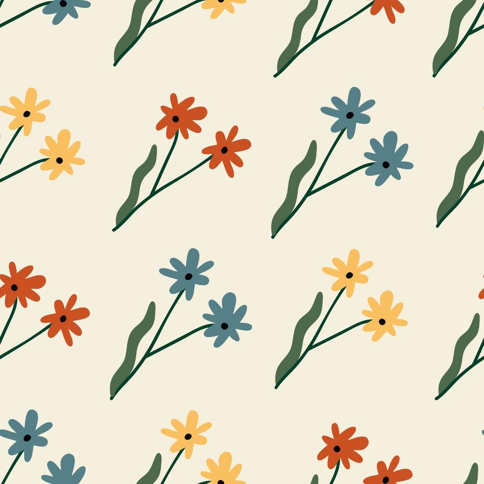 Floral seamless pattern. Colorful surface design vector