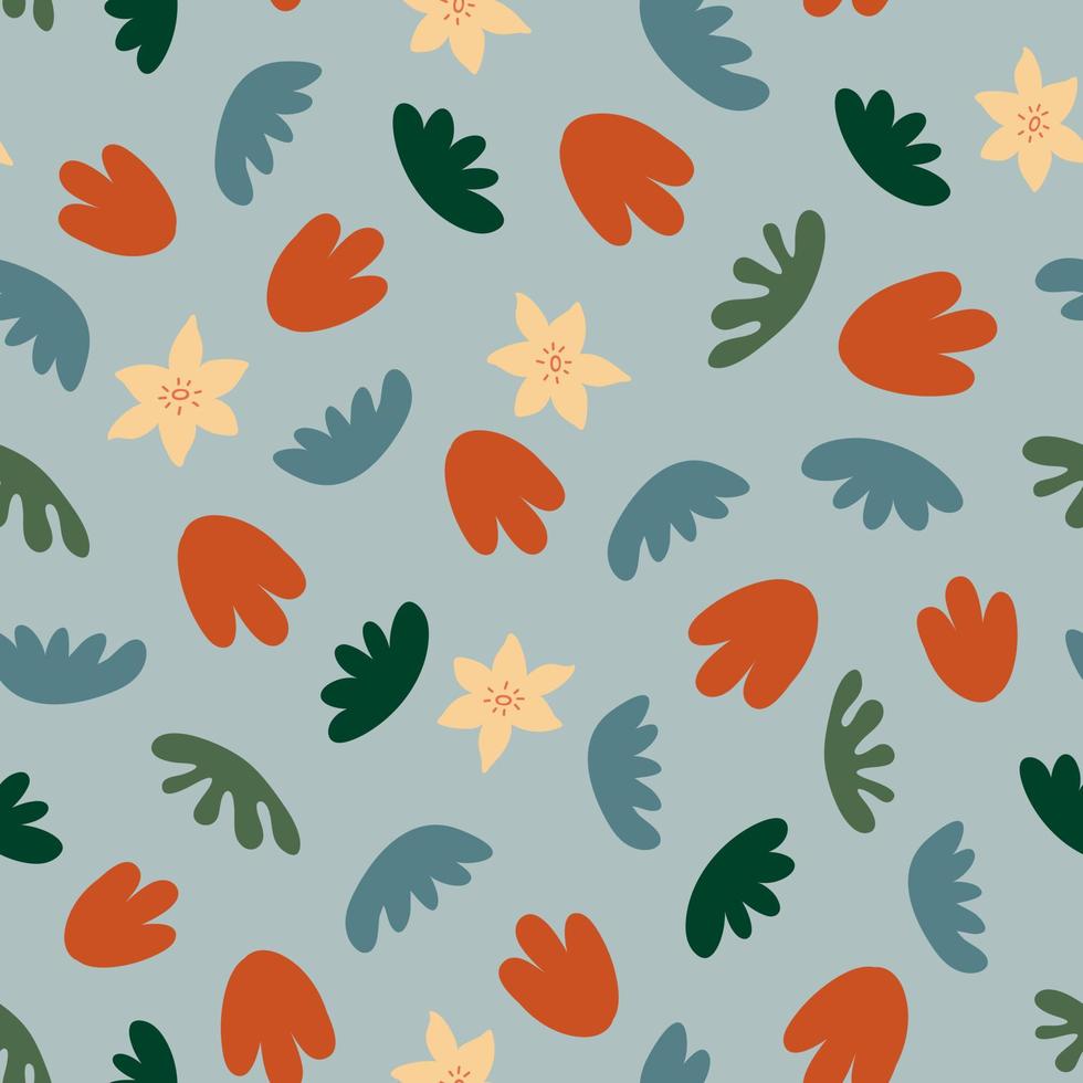 Abstract seamless pattern. Simple organic shapes vector