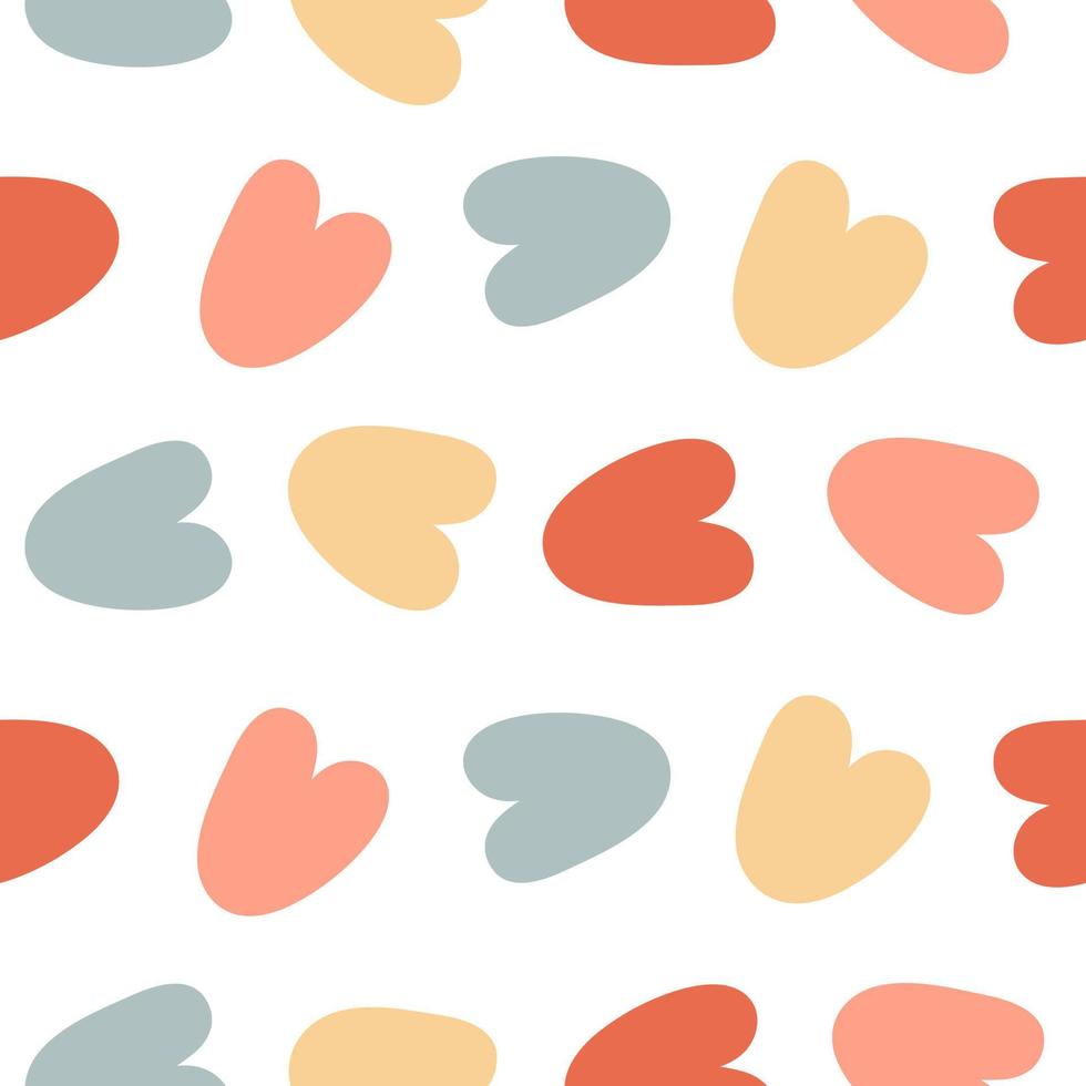 Seamless pattern with abstract shapes. Simple colored doodles vector