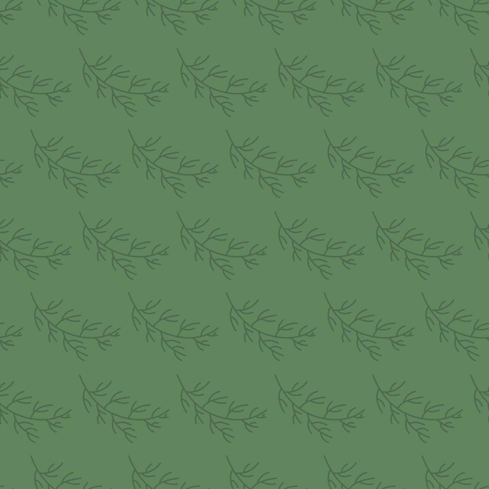 Cute botanical pattern. Seamless background in doodle style vector