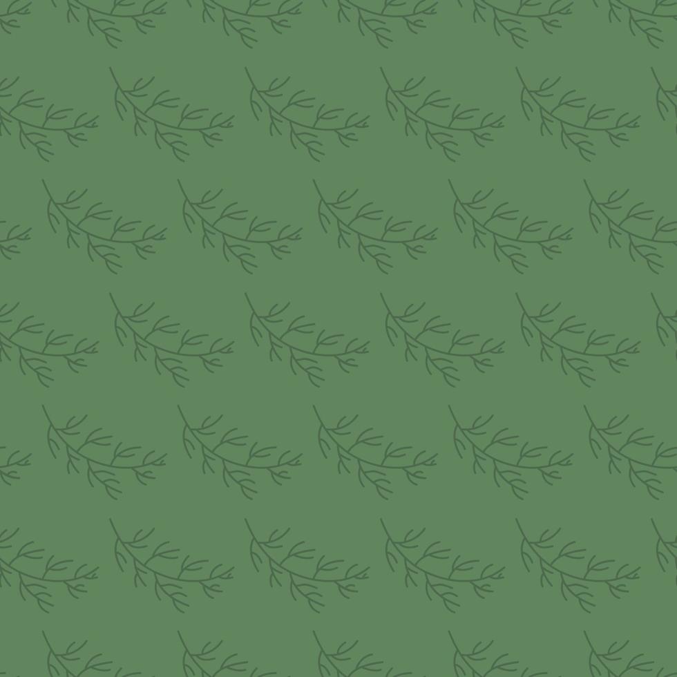 Cute botanical pattern. Seamless background in doodle style vector