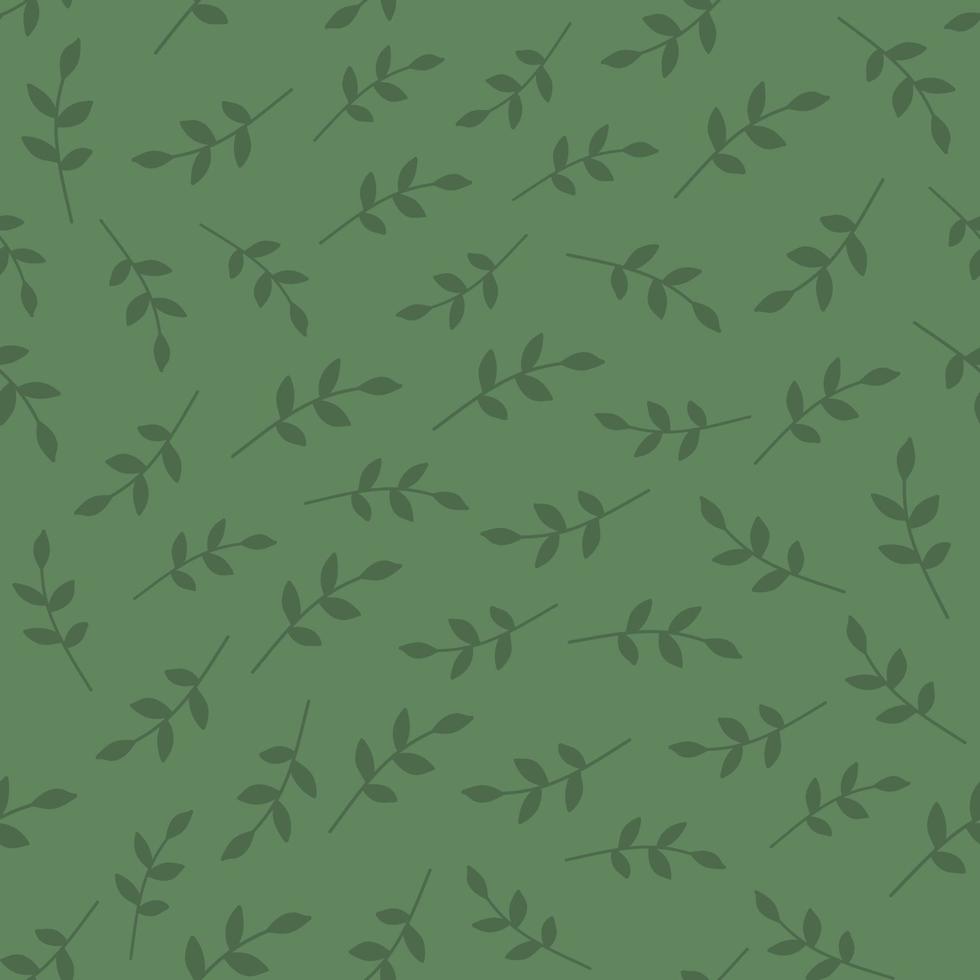 Cute botanical pattern. Seamless background in doodle style vector