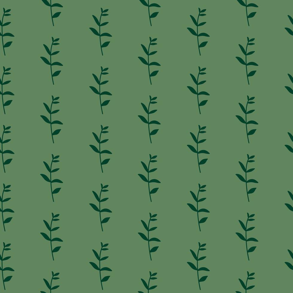Cute botanical pattern. Seamless background in doodle style vector