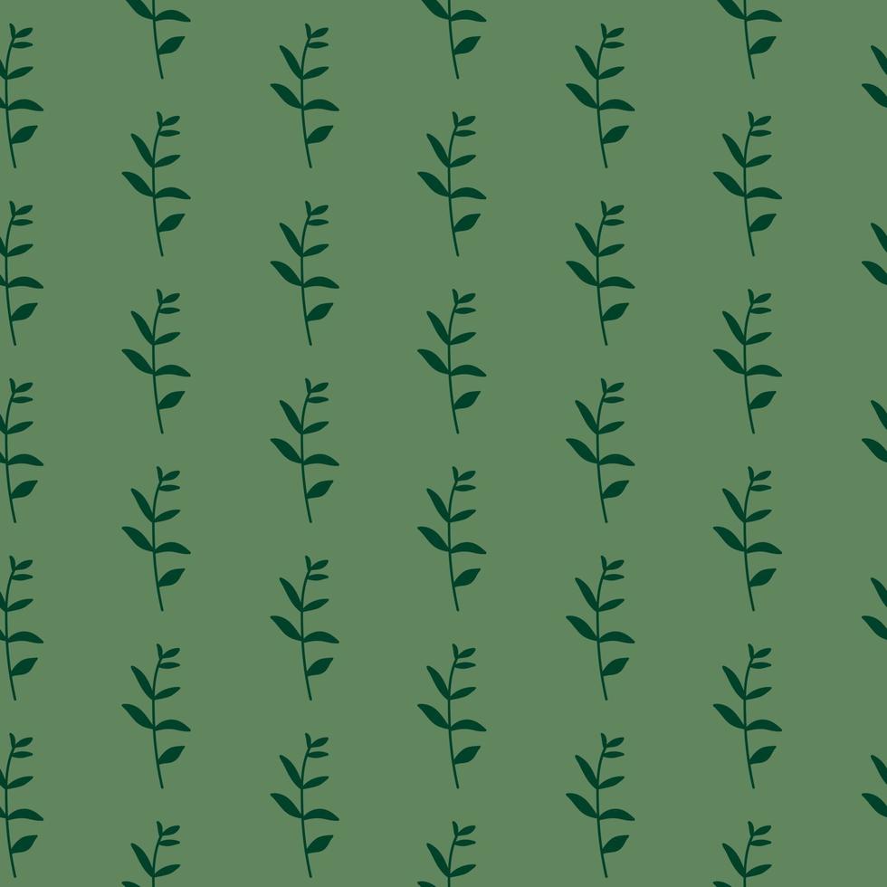 Cute botanical pattern. Seamless background in doodle style vector