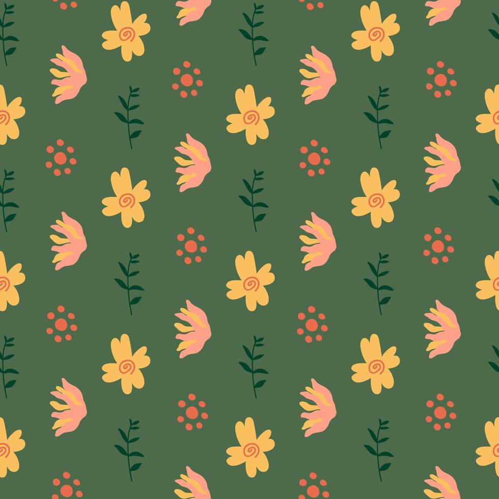 Abstract seamless pattern. Simple organic shapes vector
