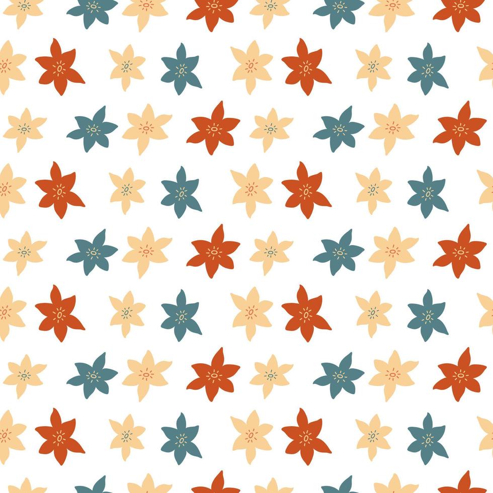 Seamless pattern with abstract shapes. Simple colored doodles vector