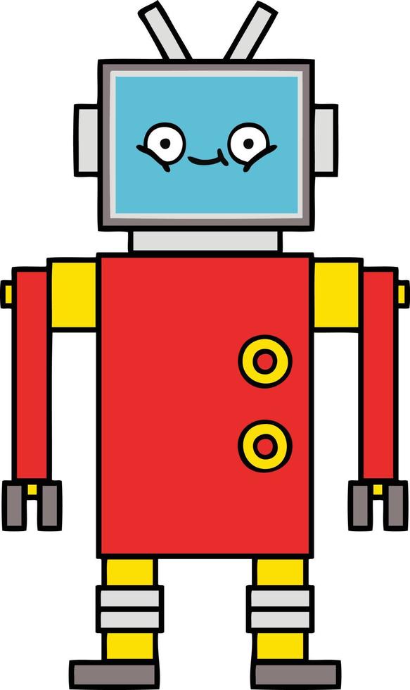 cute cartoon robot vector