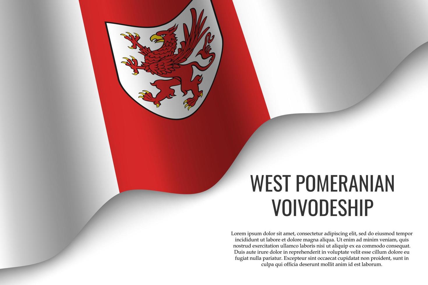 waving flag region of Poland vector