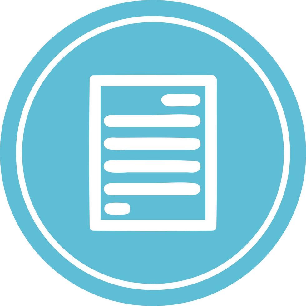 official document circular icon vector