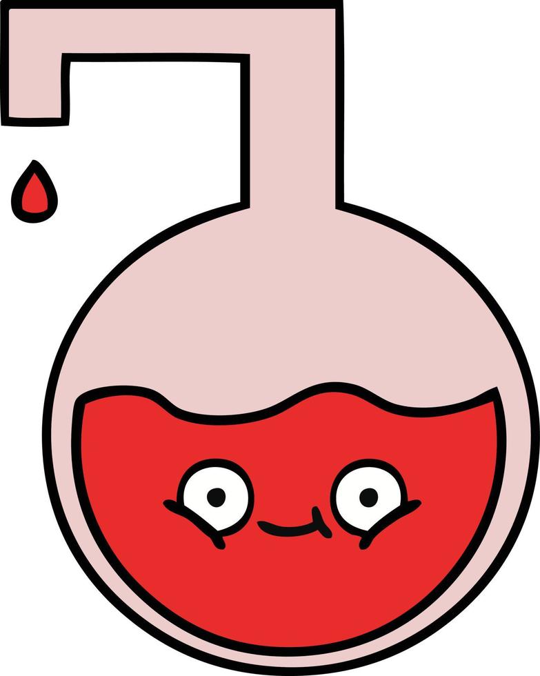 cute cartoon science experiment vector