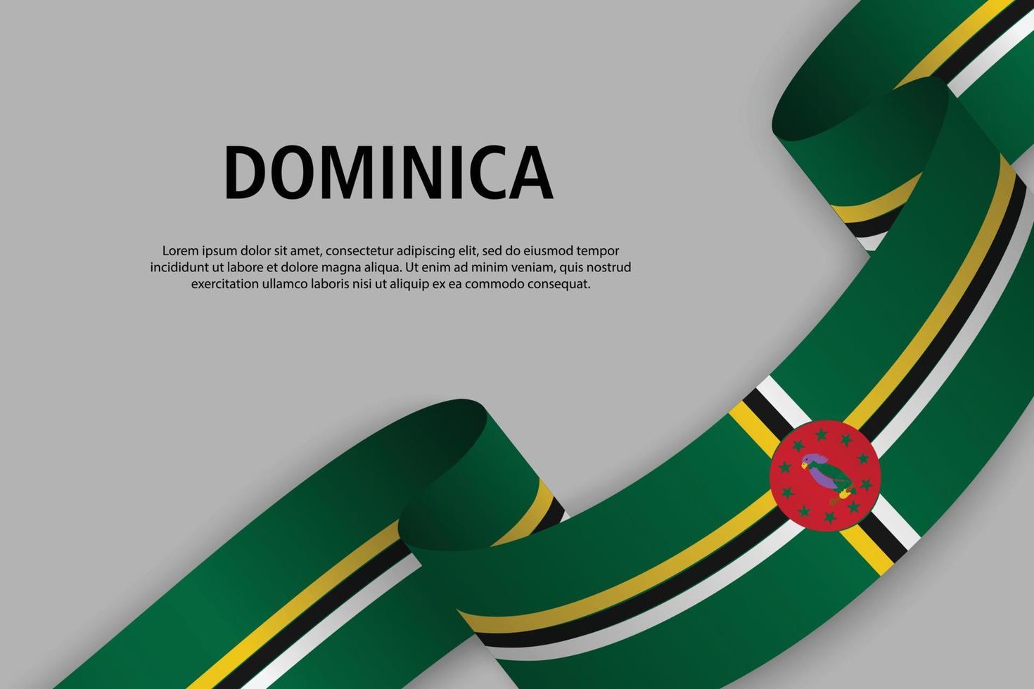 cinta ondeante con bandera, ilustración vectorial vector