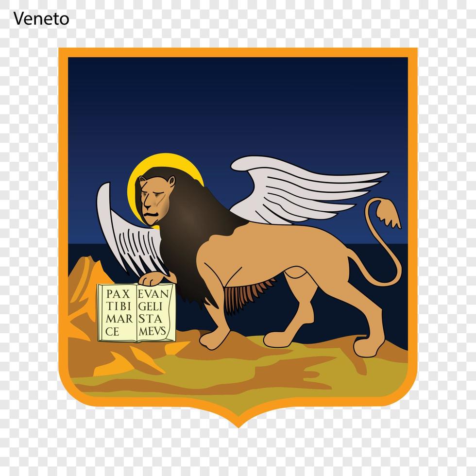 emblema de la provincia de italia. vector