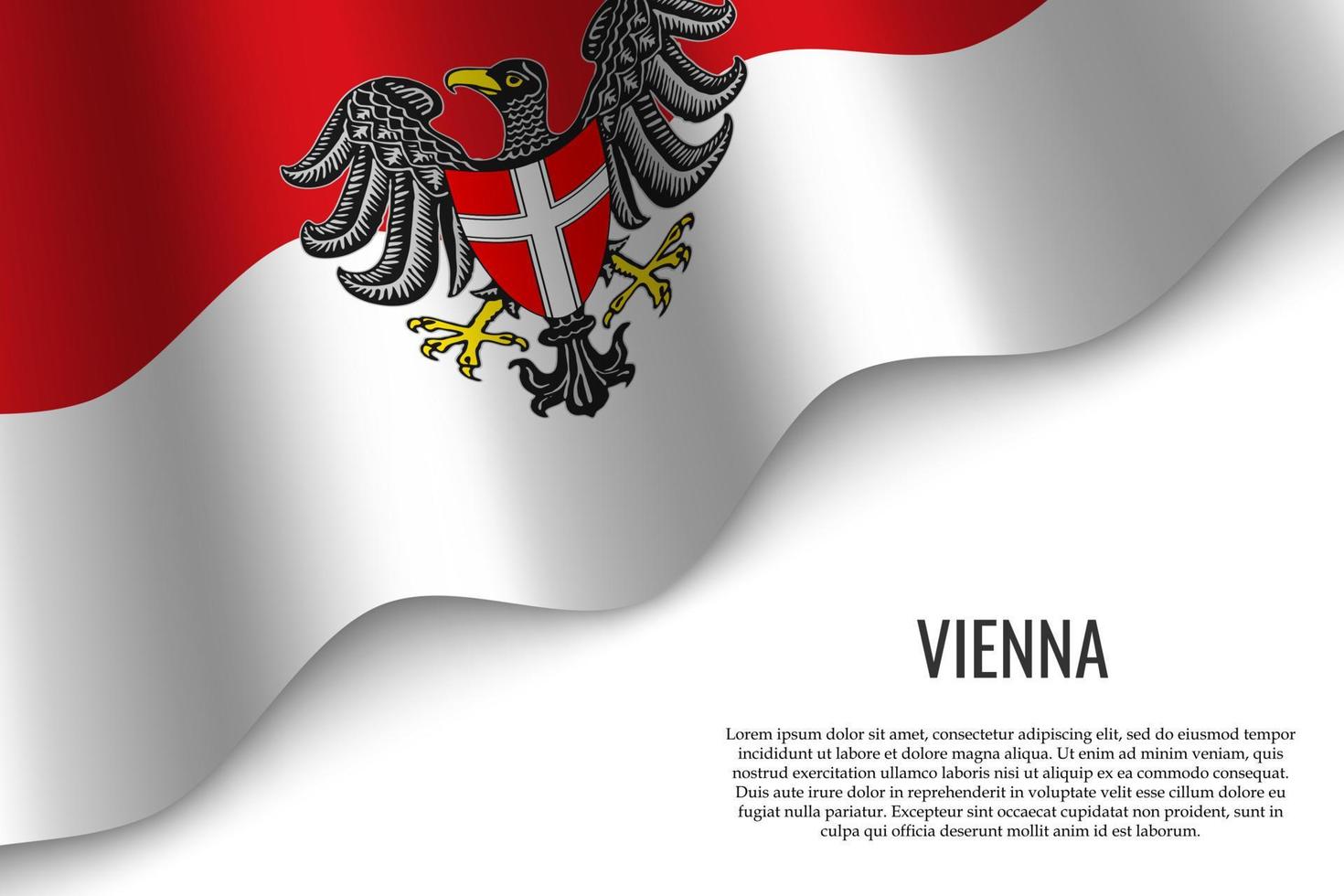 waving flag of region Austria vector