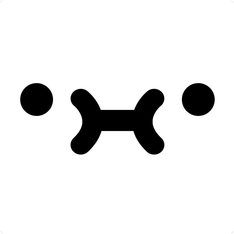 simple cute face icon vector