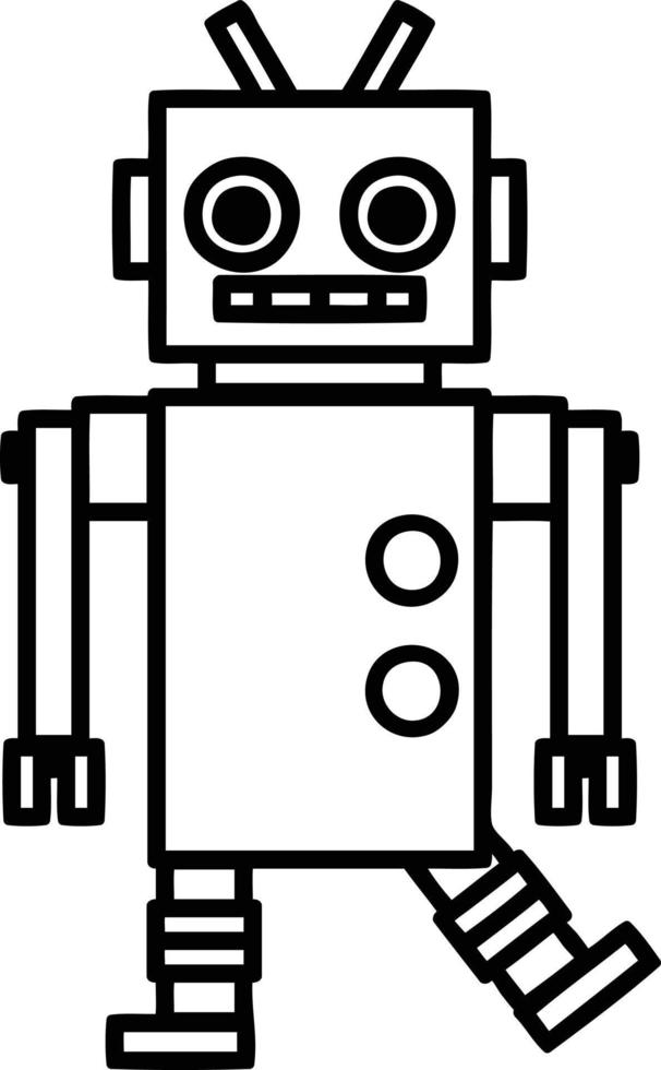 dancing robot icon vector
