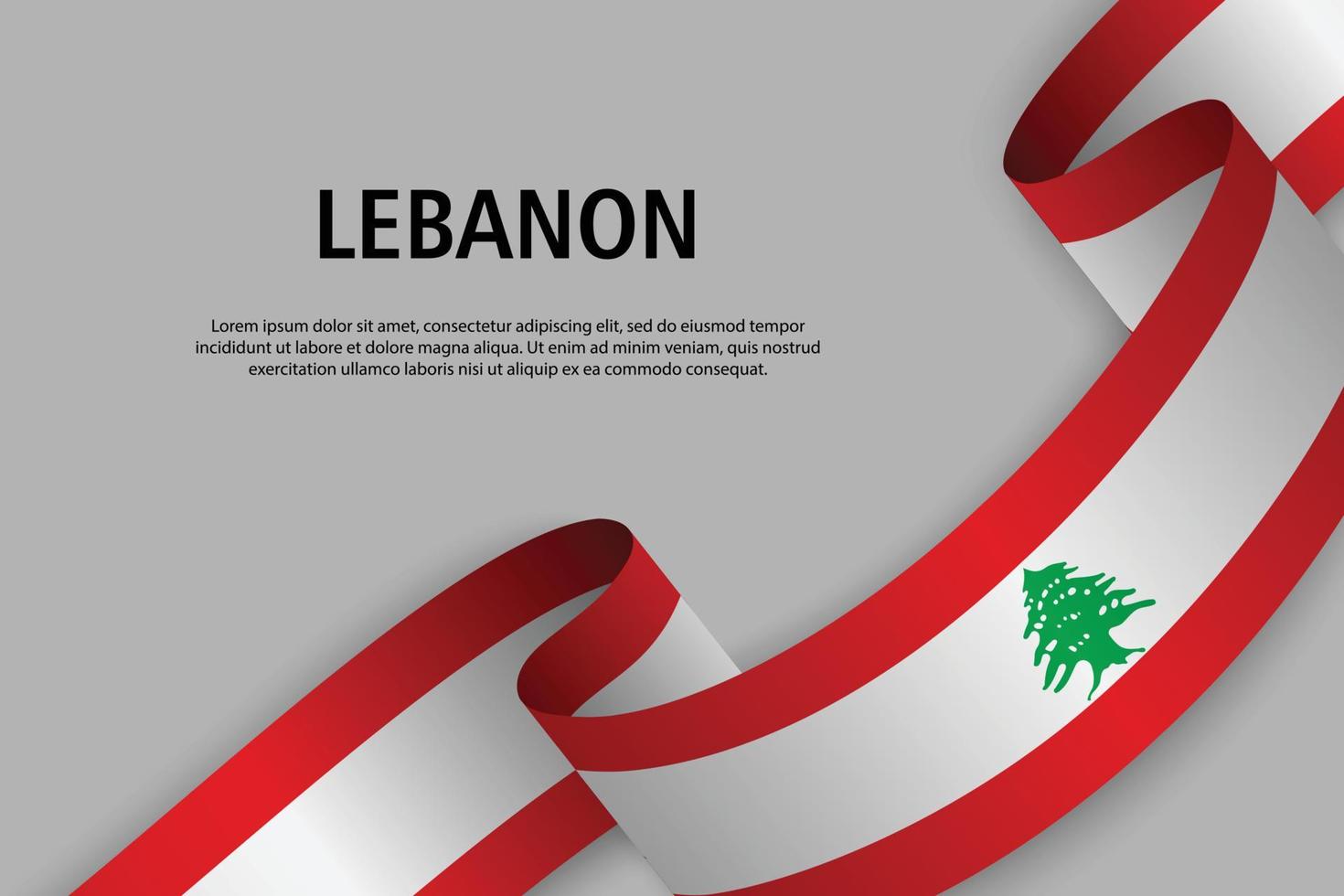 Waving ribbon with Flag , vector illustration