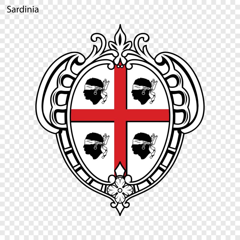 emblema de la provincia de italia. vector