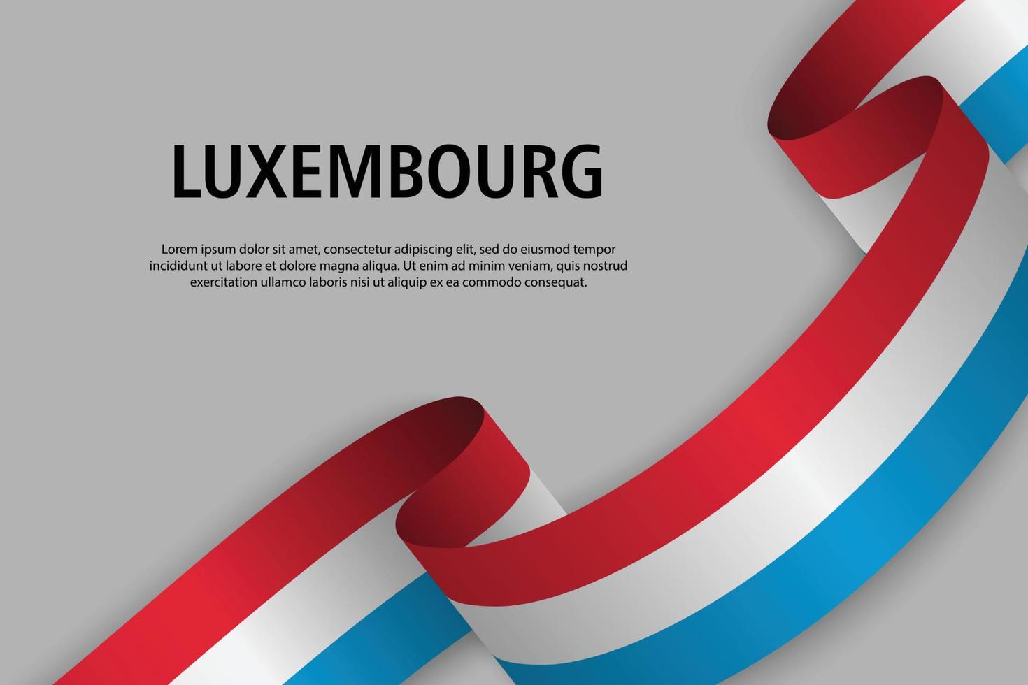 Waving ribbon with Flag, vector illustration