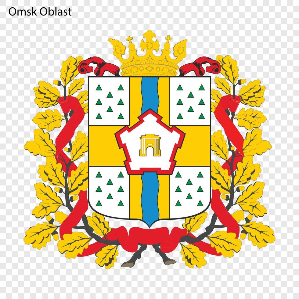 Emblem of province of Russia vector