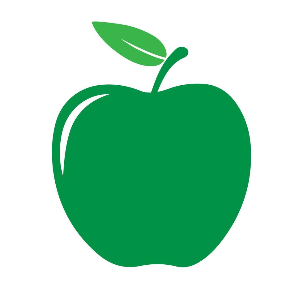 icono de manzana verde vector