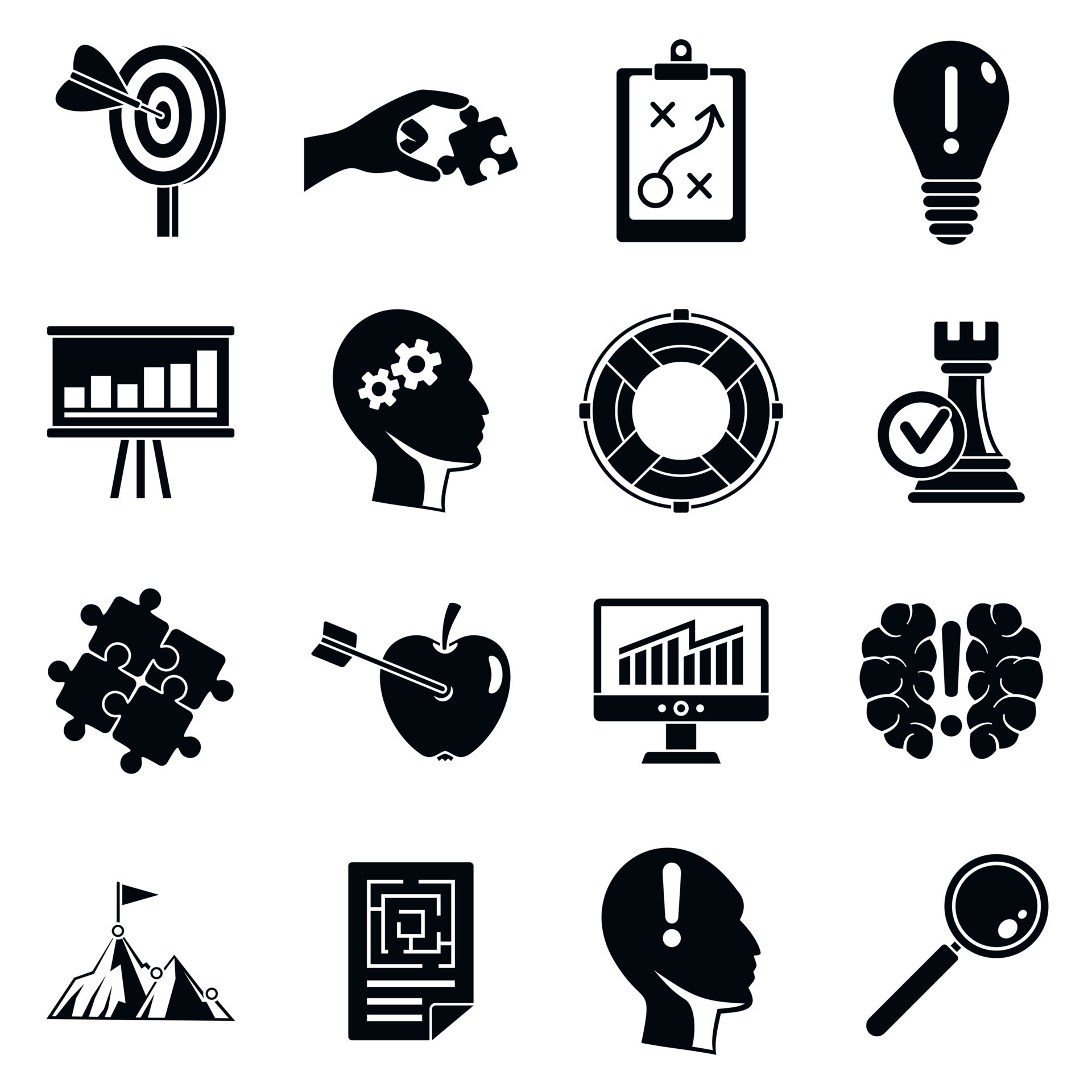 Decision icon set, simple style 8794008 Vector Art at Vecteezy