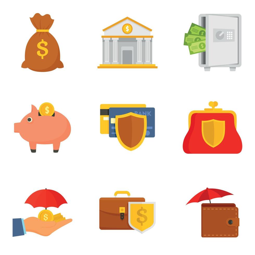 Deposit banner set, flat style vector